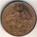 France, 5 centimes, 1898–1921
