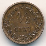 Нидерланды, 1/2 цента (1878–1901 г.)