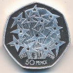Great Britain, 50 pence, 1998