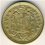 Spain, 1 peseta, 1966–1975