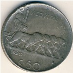 Italy, 50 centesimi, 1919–1935