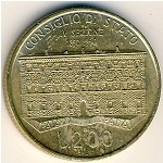 Italy, 200 lire, 1990