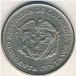 Colombia, 50 centavos, 1958–1966