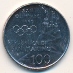 San Marino, 100 lire, 1980
