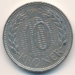 Denmark, 10 kroner, 1982–1988
