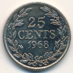 Либерия, 25 центов (1968 г.)