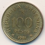 Argentina, 100 pesos, 1980–1981