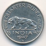 British West Indies, 1/4 rupee, 1946–1947