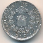 Chile, 20 centavos, 1860–1862