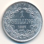 South Africa, 1 shilling, 1892–1897