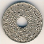 French Indo China, 5 cents, 1938–1939