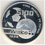 Mexico, 100 pesos, 1986
