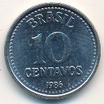 Бразилия, 10 сентаво (1986–1988 г.)