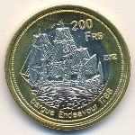 Остров Европа, 200 франков (2012 г.)