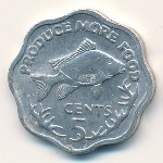 Сейшелы, 5 центов (1977 г.)