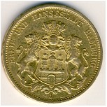 Гамбург, 20 марок (1875–1889 г.)