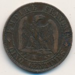 France, 5 centimes, 1853–1857