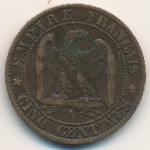 France, 5 centimes, 1861–1865
