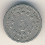 USA, 5 cents, 1867–1883
