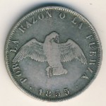 Chile, 50 centavos, 1853–1862