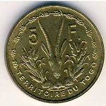 Того, 5 франков (1956 г.)