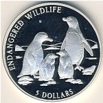 Cook Islands, 5 dollars, 1996