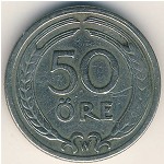 Sweden, 50 ore, 1920–1947