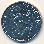 Vatican City, 50 lire, 1989