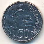 Vatican City, 50 lire, 1991