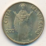 Vatican City, 200 lire, 1990