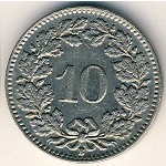 Швейцария, 10 раппенов (1932–1939 г.)