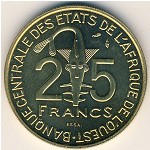 Западная Африка, 25 франков (1980 г.)