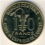 Западная Африка, 10 франков (1981 г.)