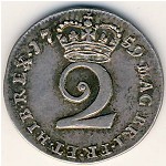 Великобритания, 2 пенса (1729–1760 г.)