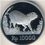 Indonesia, 10000 rupiah, 1987