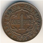 East Africa, 1 pice, 1897–1899