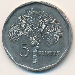 Seychelles, 5 rupees, 1992–2010