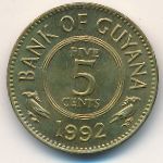 Гайана, 5 центов (1967–1992 г.)