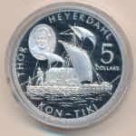 Cook Islands, 5 dollars, 2002