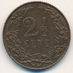 Netherlands, 2 1/2 cents, 1903–1906