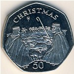 Gibraltar, 50 pence, 2002
