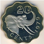 Свазиленд, 20 центов (1974–1979 г.)