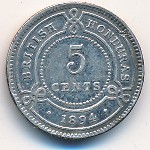 Британский Гондурас, 5 центов (1894 г.)