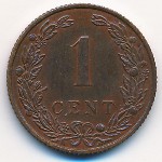 Netherlands, 1 cent, 1902–1907