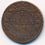 Sweden, 1 daler, 1718
