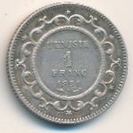Tunis, 1 franc, 1891–1902