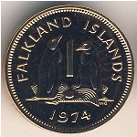 Фолклендские острова, 1 пенни (1974–1992 г.)