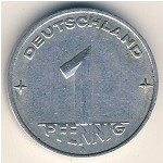 ГДР, 1 пфенниг (1952–1953 г.)