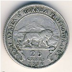 Восточная Африка, 25 центов (1906–1910 г.)