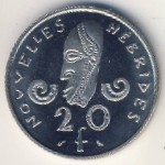 Новые Гебриды, 20 франков (1967–1970 г.)